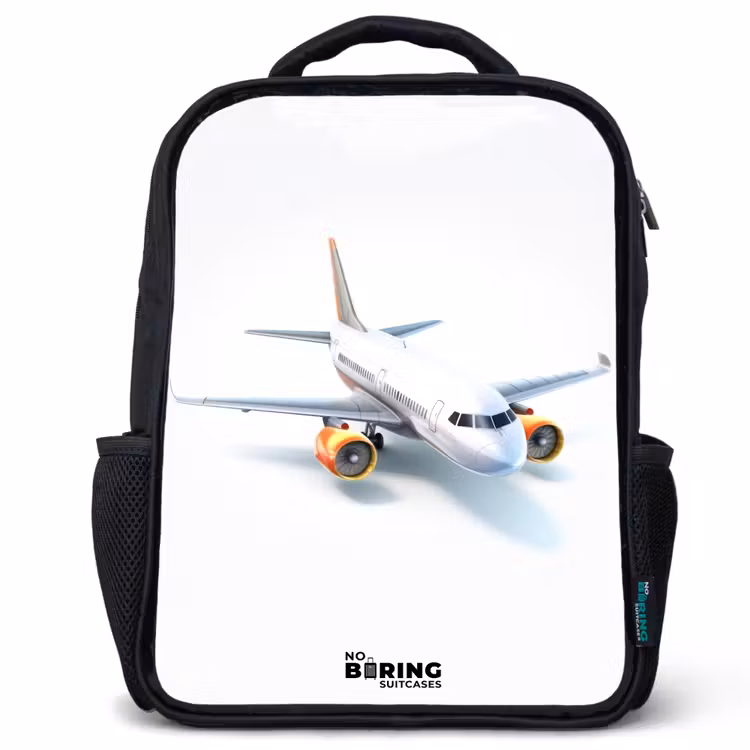 Kids backpack - Black - White whirlwind — 1