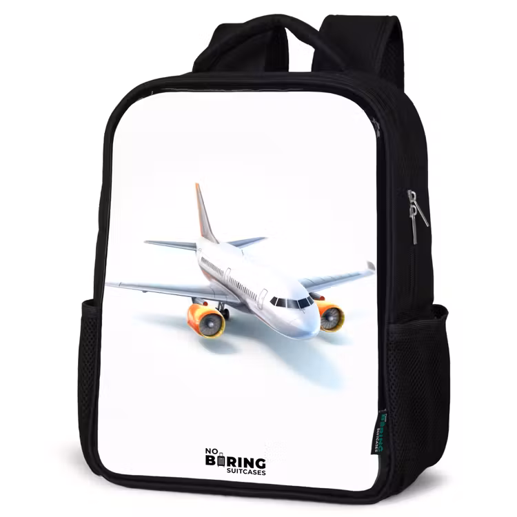 Kids backpack - Black - White whirlwind — 4