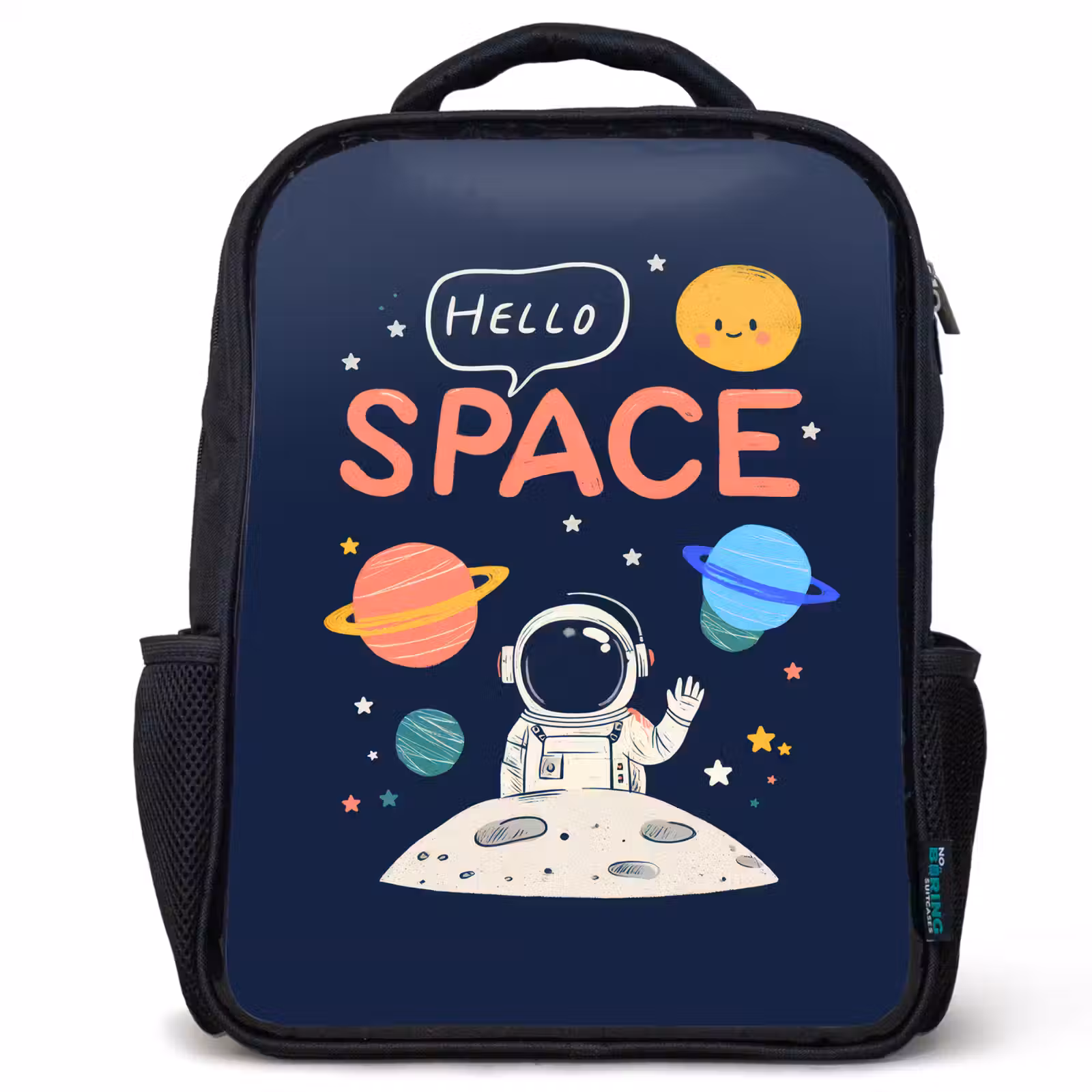 Kids backpack - Black - Astronaut - Space - Planets — 1