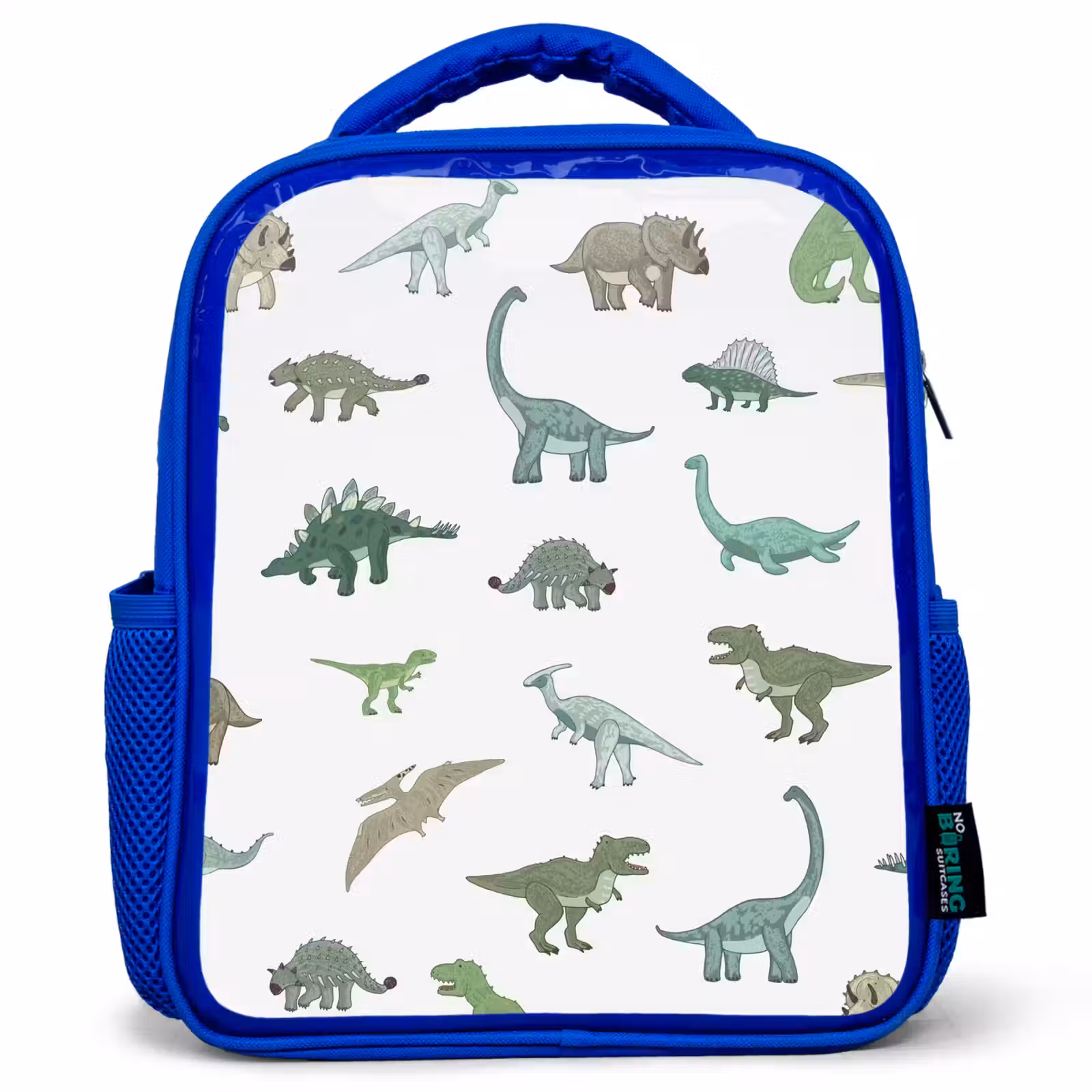 Kids backpack - Blue - Dino - Pattern - Green — 1