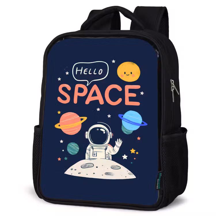Kids backpack - Black - Astronaut - Space - Planets — 4