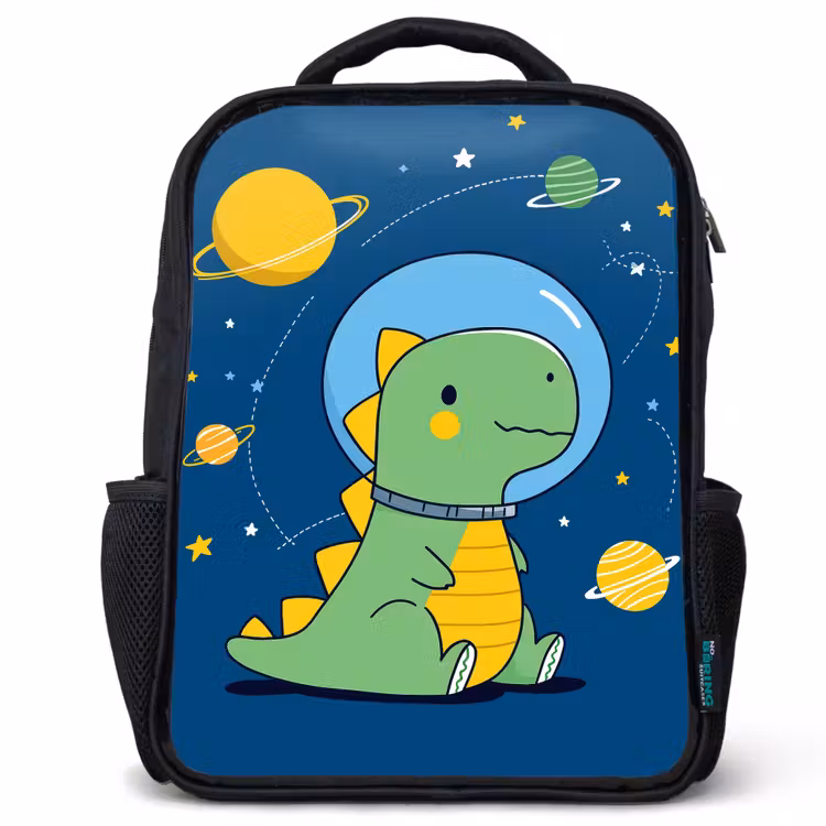 Kids backpack - Black - Dino - Space - Planets — 1