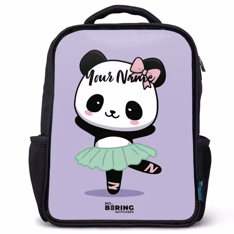 Kids backpack - Black - Kawai - Ballet - Panda — 1