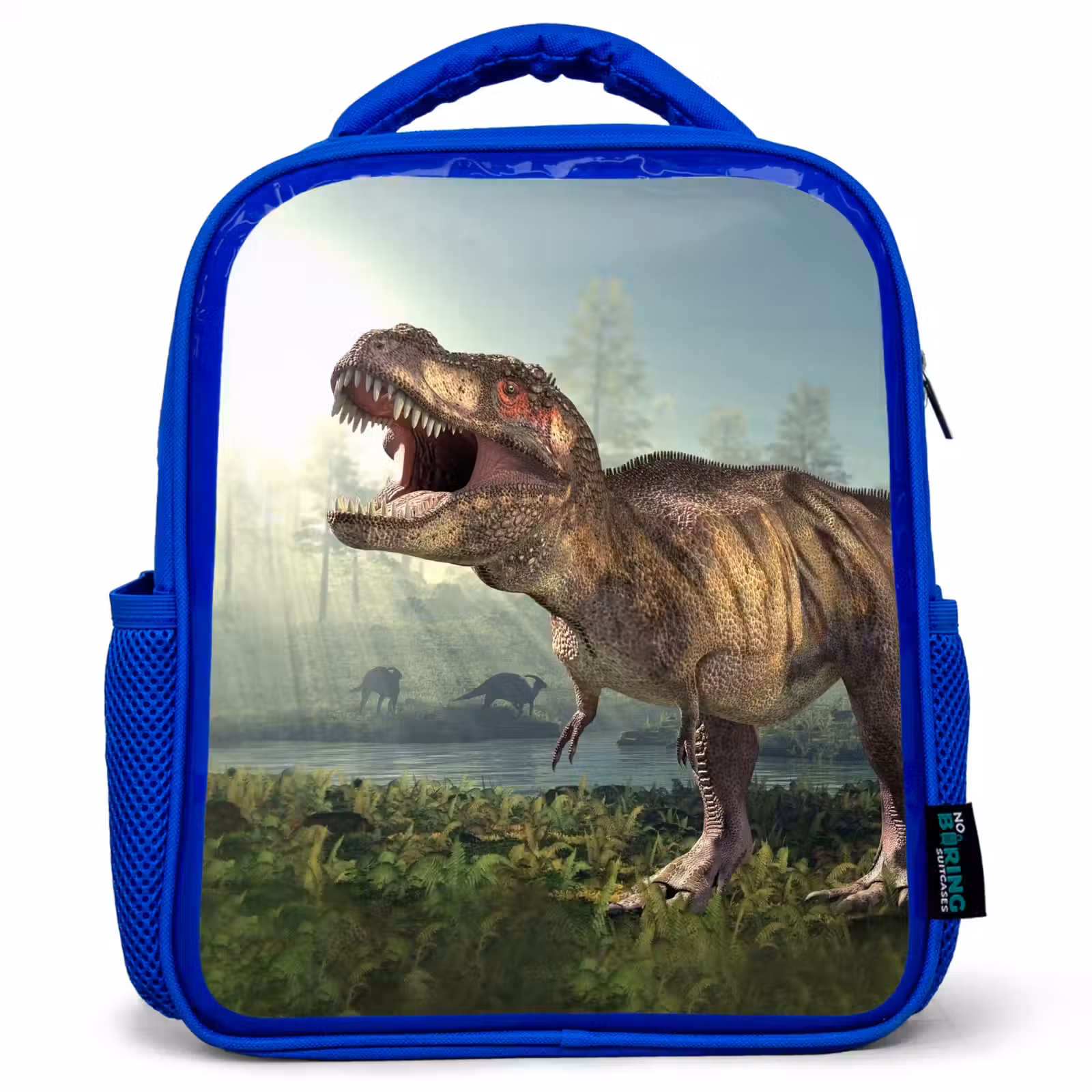Kids backpack - Blue - Dino - Grass - Drawing - Kids - Boys — 1
