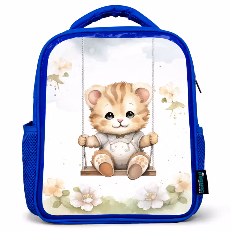 Kids backpack - Blue - Cat - Baby - Animal - Children — 1