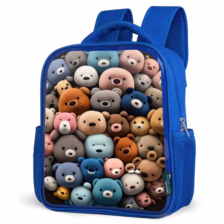 Kids backpack - Blue - Bear party — 3