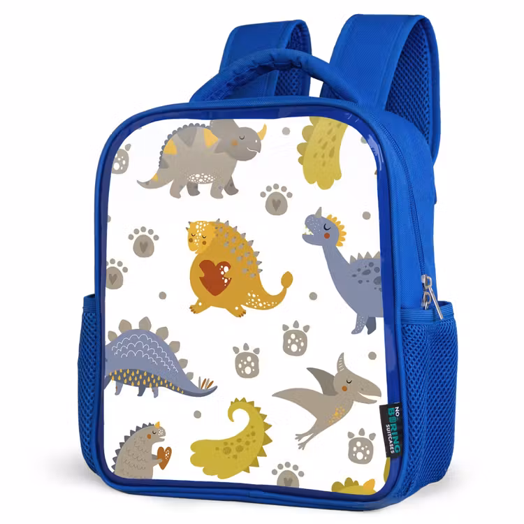 Kids backpack - Blue - Dinosaur - Children - Design - Boys - Girls — 3