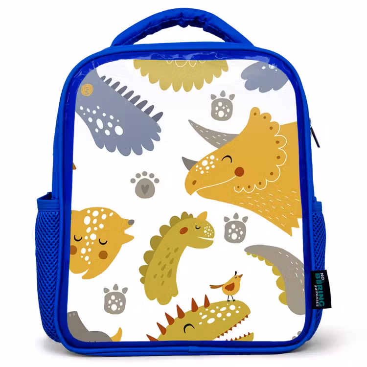 Kids backpack - Blue - Dinosaur - Patterns - Boys - Dino - Kids — 1