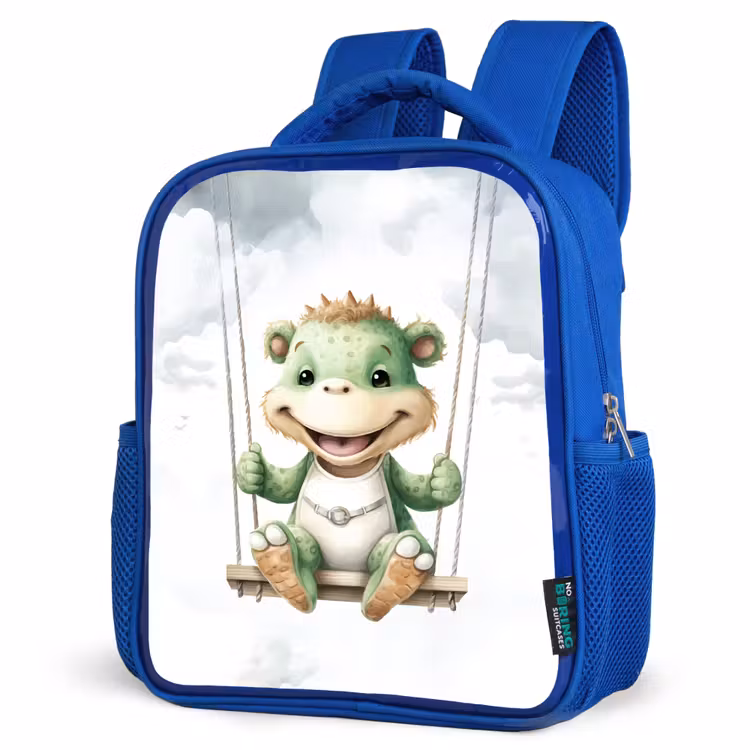 Kids backpack - Blue - Dragon - Baby animal - Children — 3