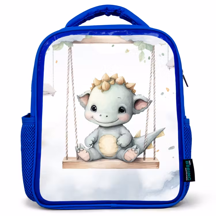 Kids backpack - Blue - Dragon - Baby animal - Children — 1