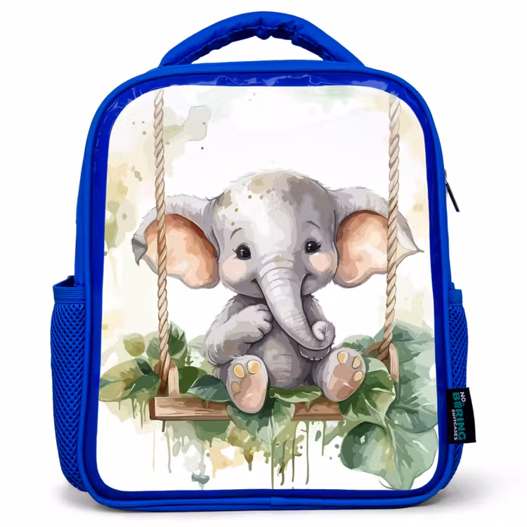 Kids backpack - Blue - Elephant - Animal - Children - Jungle — 1