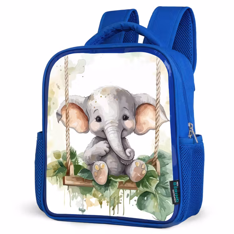 Kids backpack - Blue - Elephant - Animal - Children - Jungle — 3