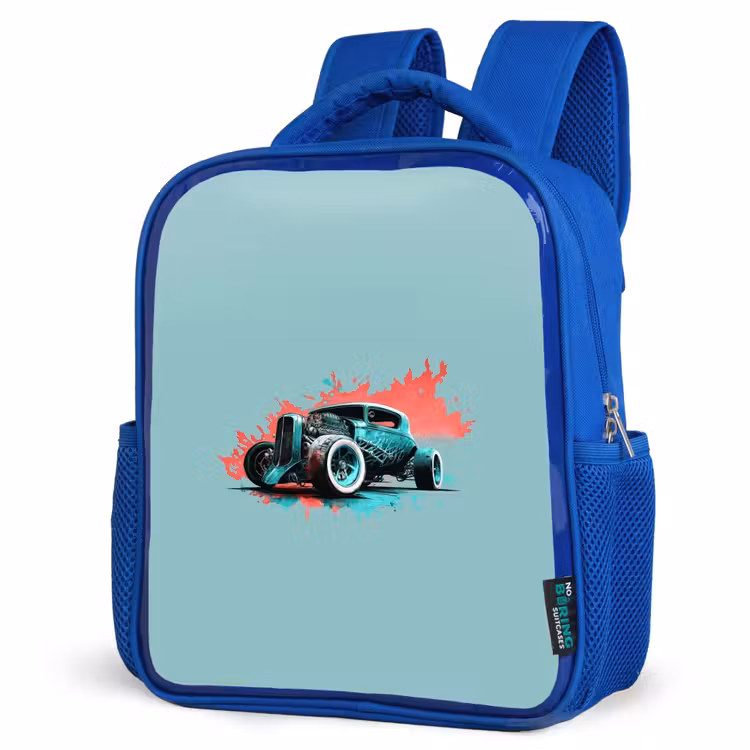 Kids backpack - Blue - Hotrod turquoise — 3