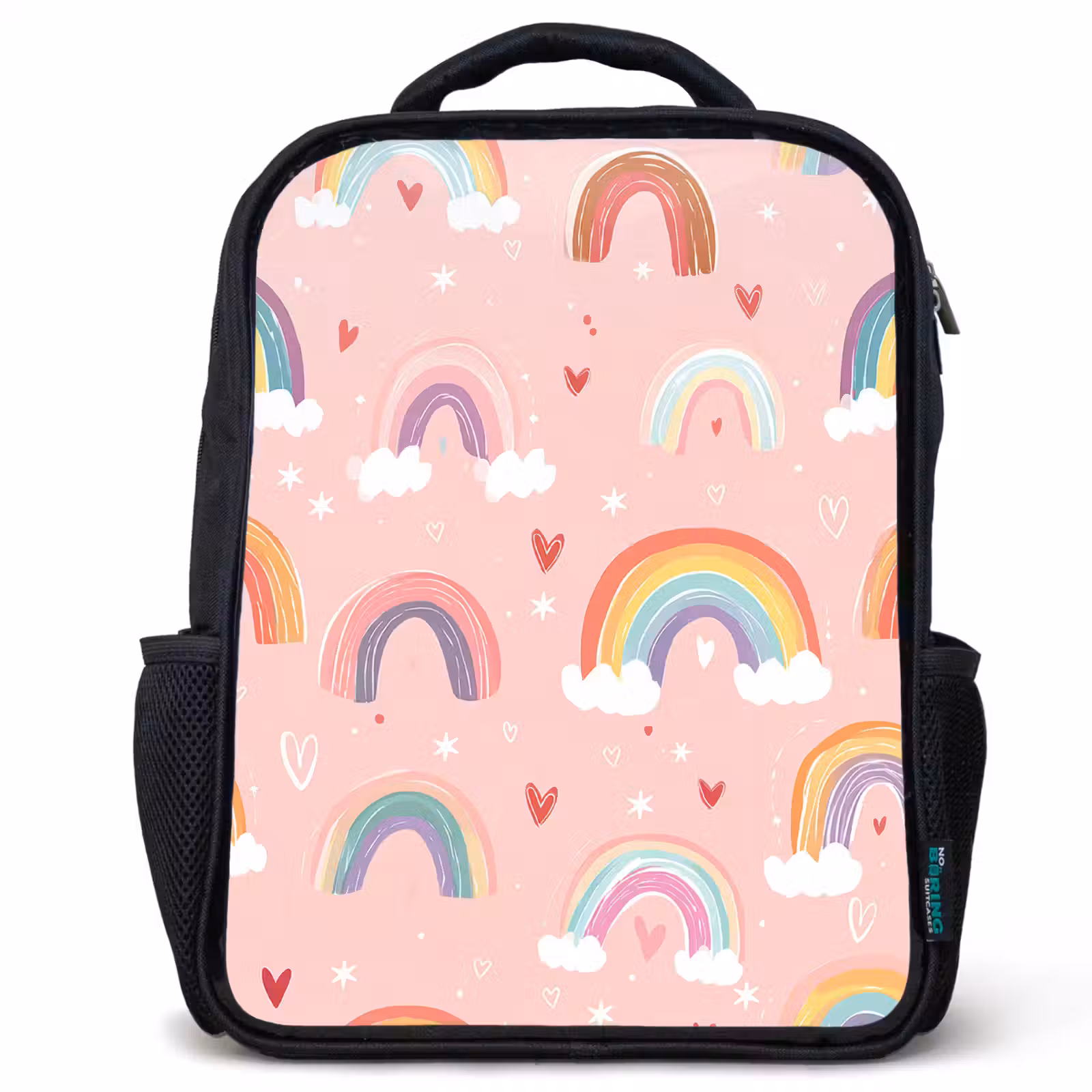 Kids backpack - Black - Rainbow - Pattern - Pastel — 1