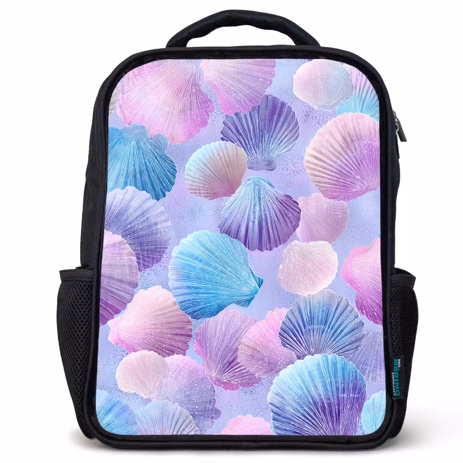 Kids backpack - Black - Shells - Purple - Blue - Pattern — 1