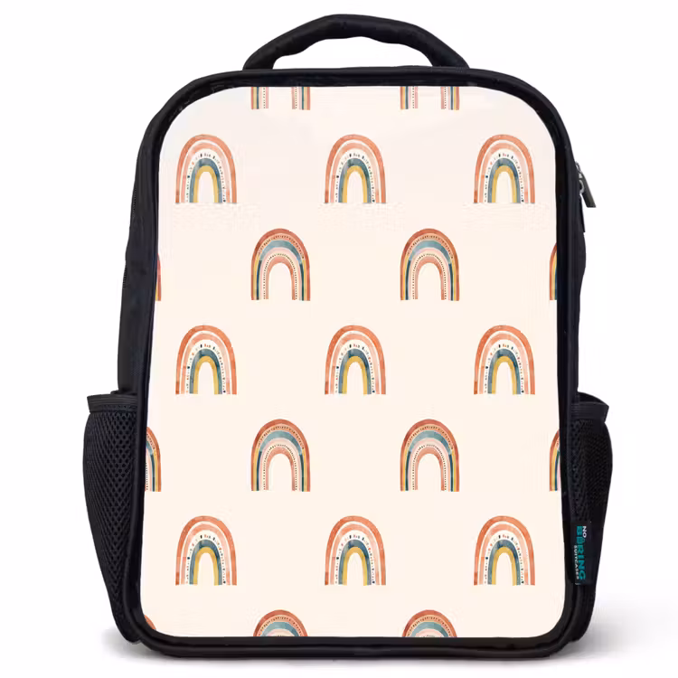 Kids backpack - Black - Boho - Rainbow - Pattern — 1