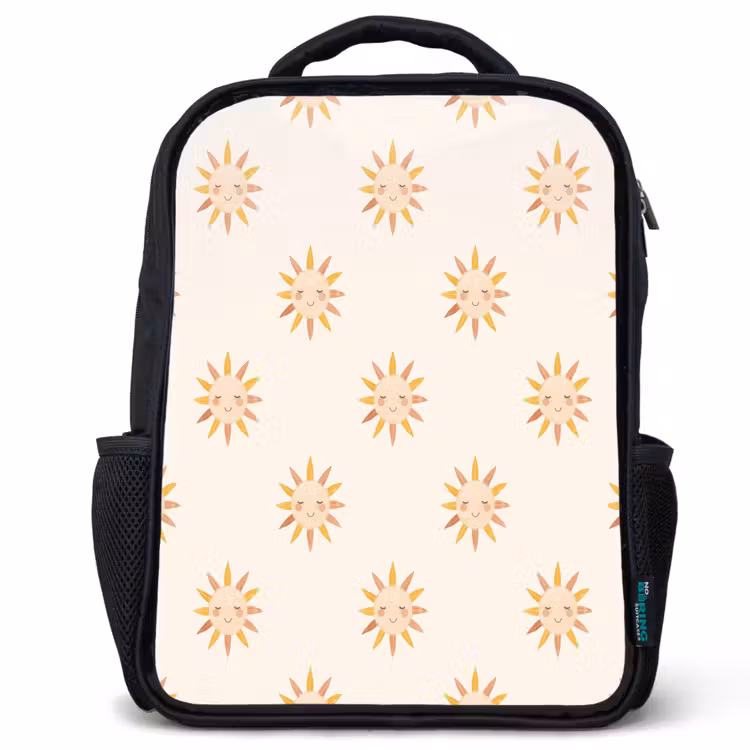 Kids backpack - Black - Cheerful - Sun - Blush - Boho — 1
