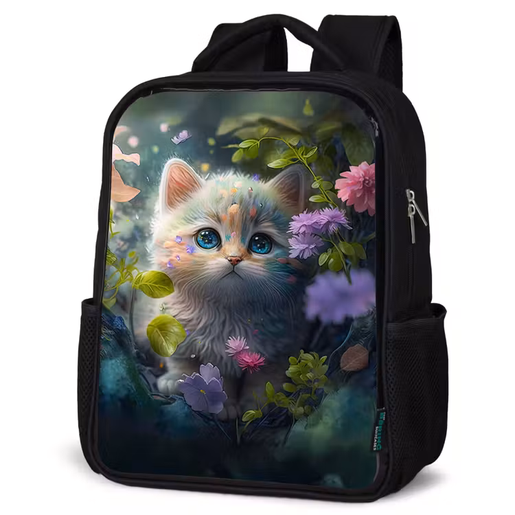Kids backpack - Black - Pippa Puss — 4