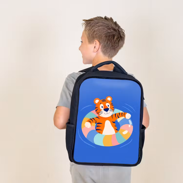 Kids backpack - Black - Tiger - Swimming Band - Water — 2