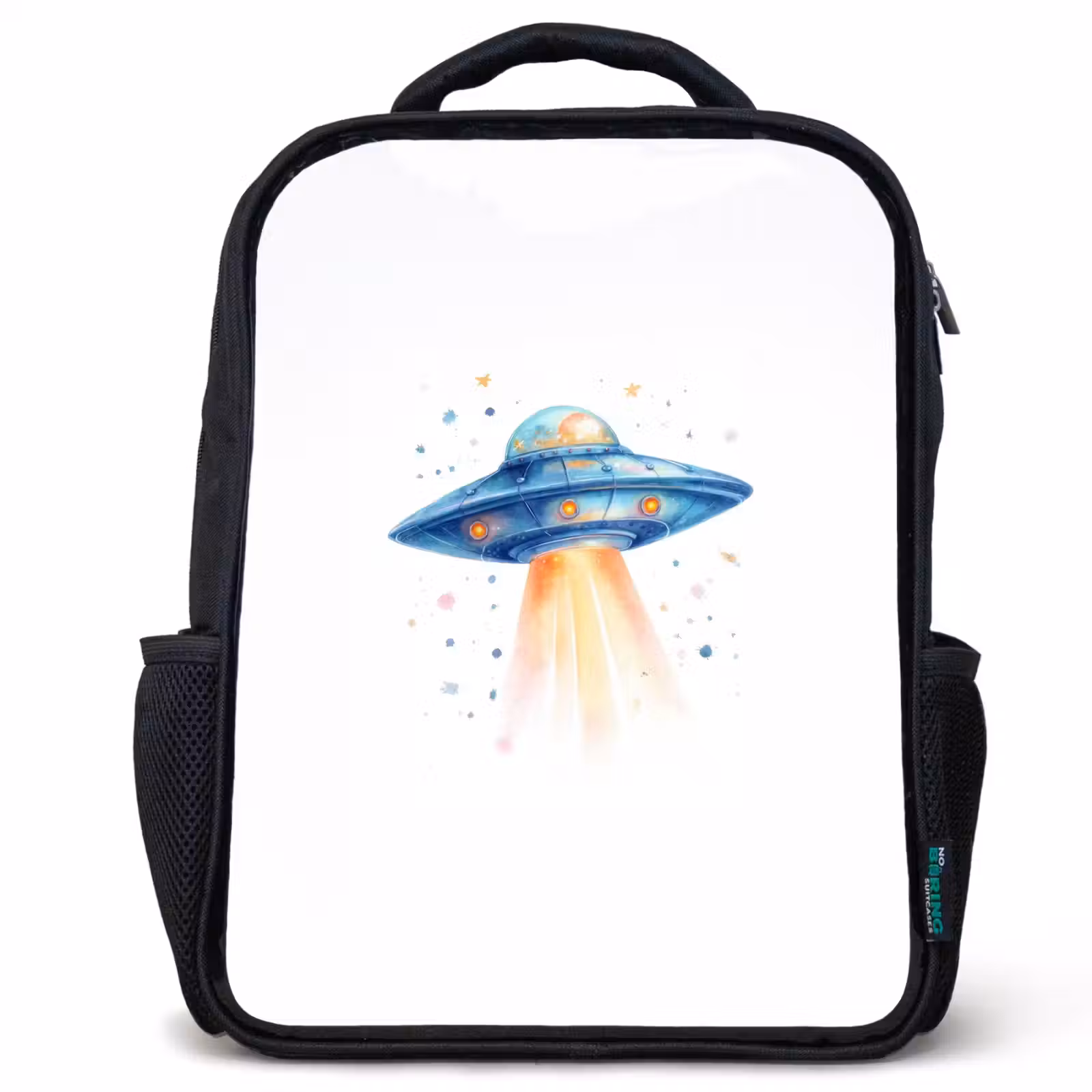 Kids backpack - Black - Space - Ufo - Stars — 1