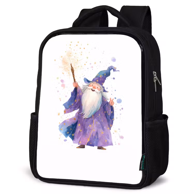 Kids backpack - Black - Wizard - Magic - Purple — 4