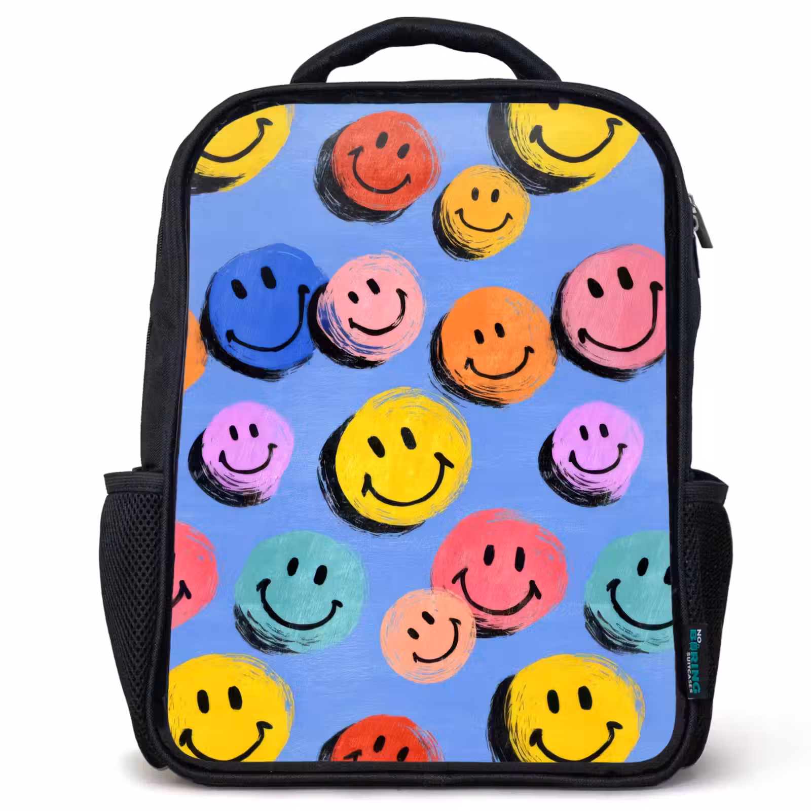 Kids backpack - Black - Smileys - Colorful — 1