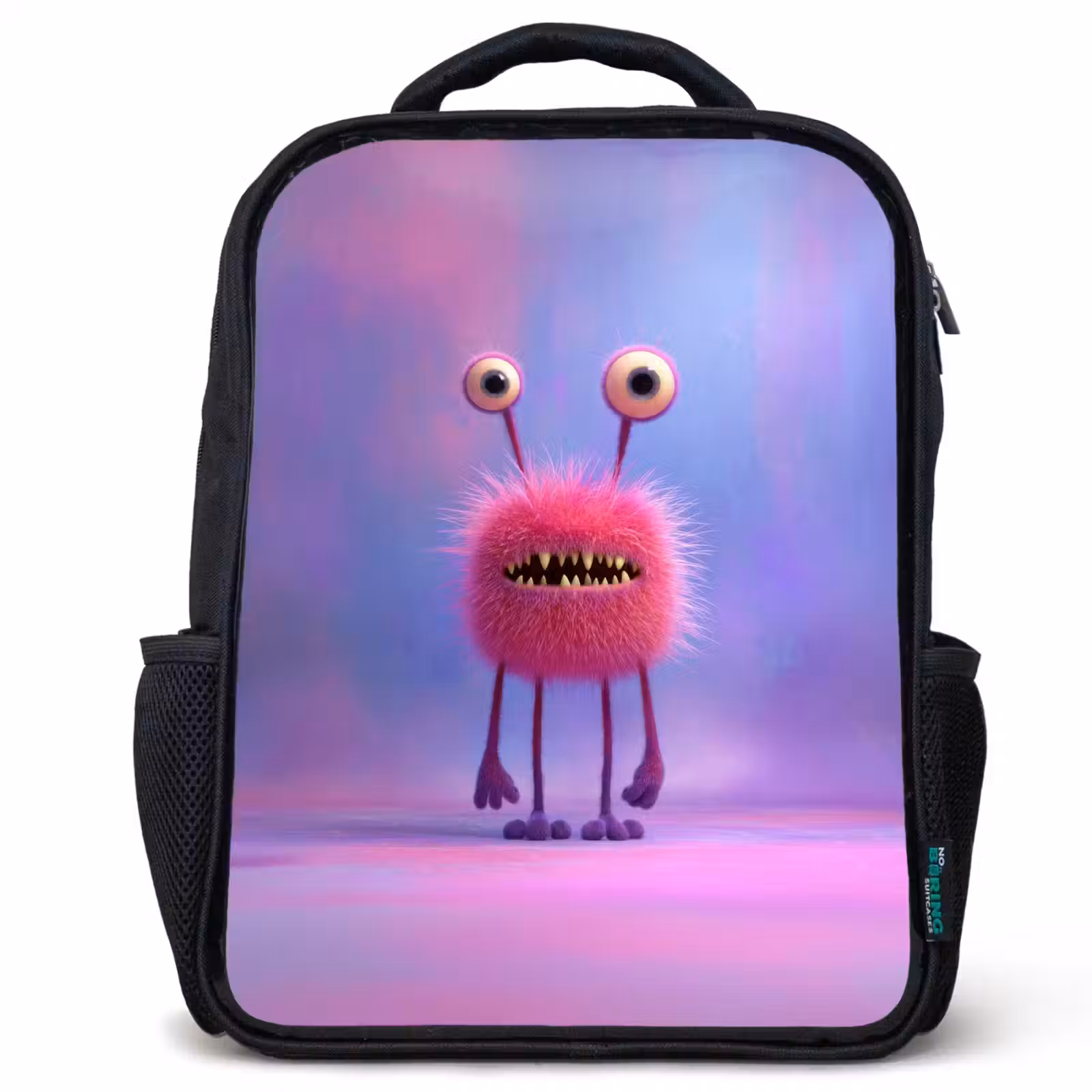 Kids backpack - Black - Monster - Pink - Purple — 1