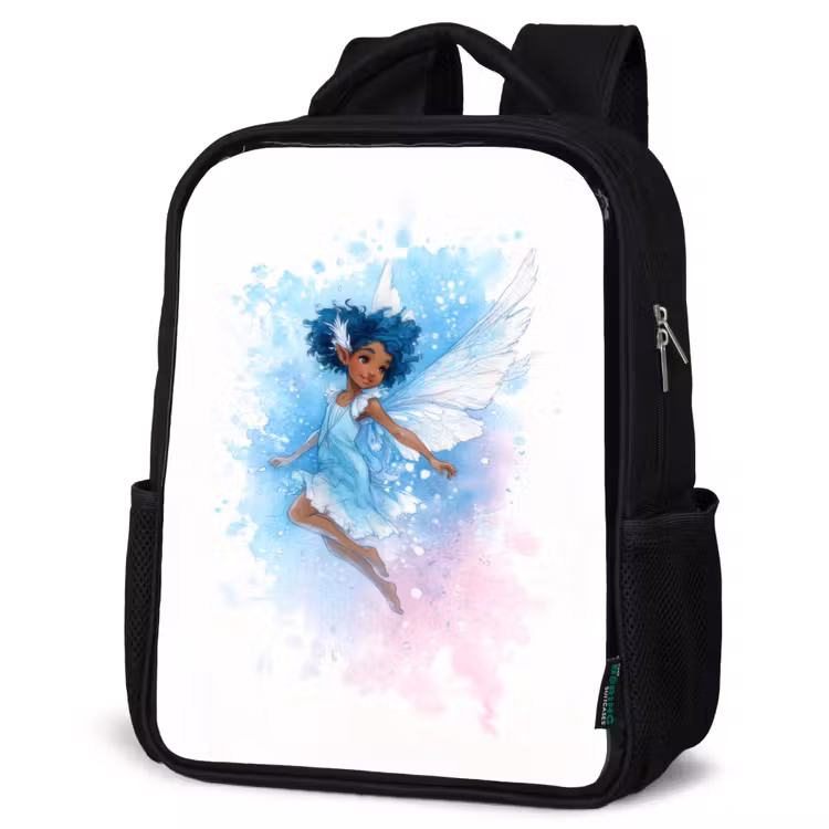 Kids backpack - Black - Elf - Blue - Magic - Pink — 4