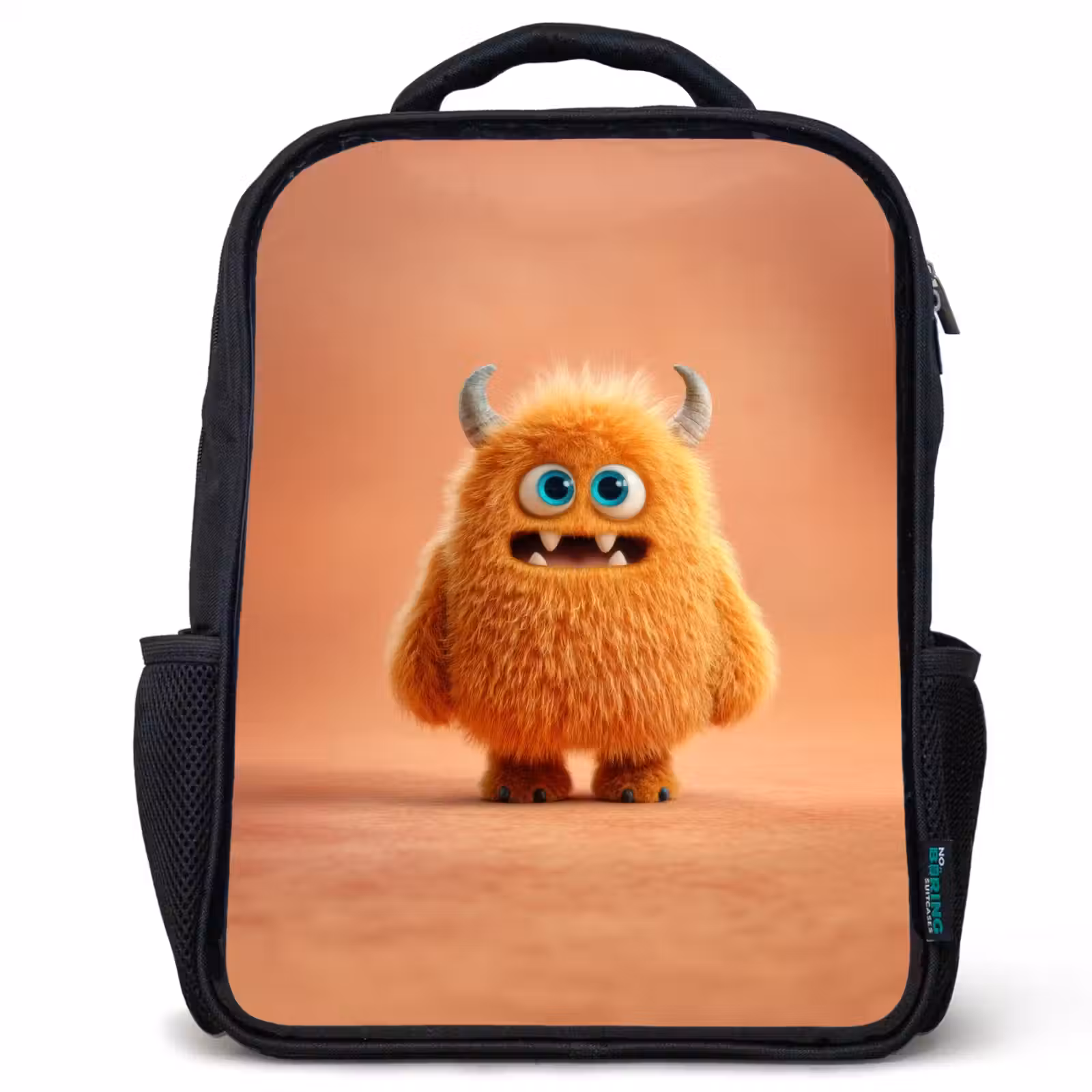 Kids backpack - Black - Monster - Hug - Orange — 1