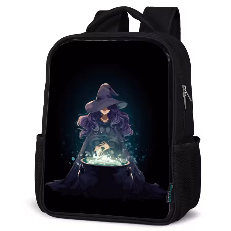 Kids backpack - Black - Witch - Magic - Witch Cauldron - Purple — 4