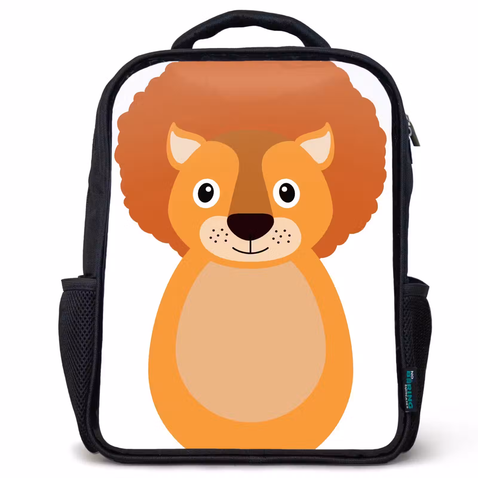 Kids backpack - Black - Animal portrait - Lion - children — 1