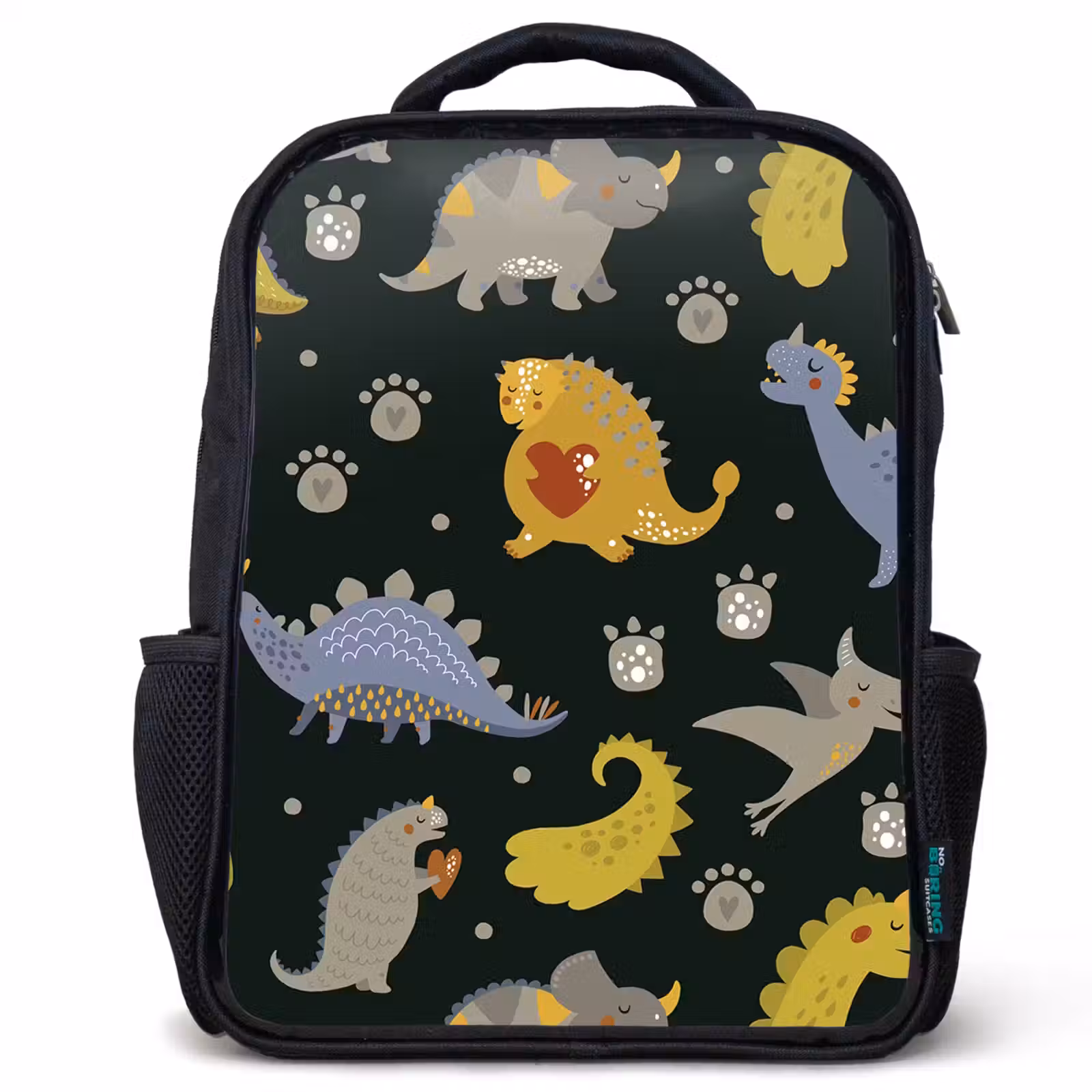 Kids backpack - Black - Dino - Kids - Patterns - Boys - Girls - Dinosaur — 1