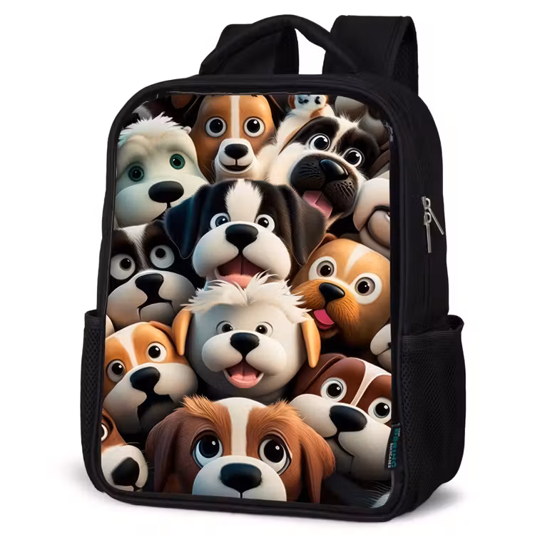 Kids backpack - Black - Barking Bunnies — 4
