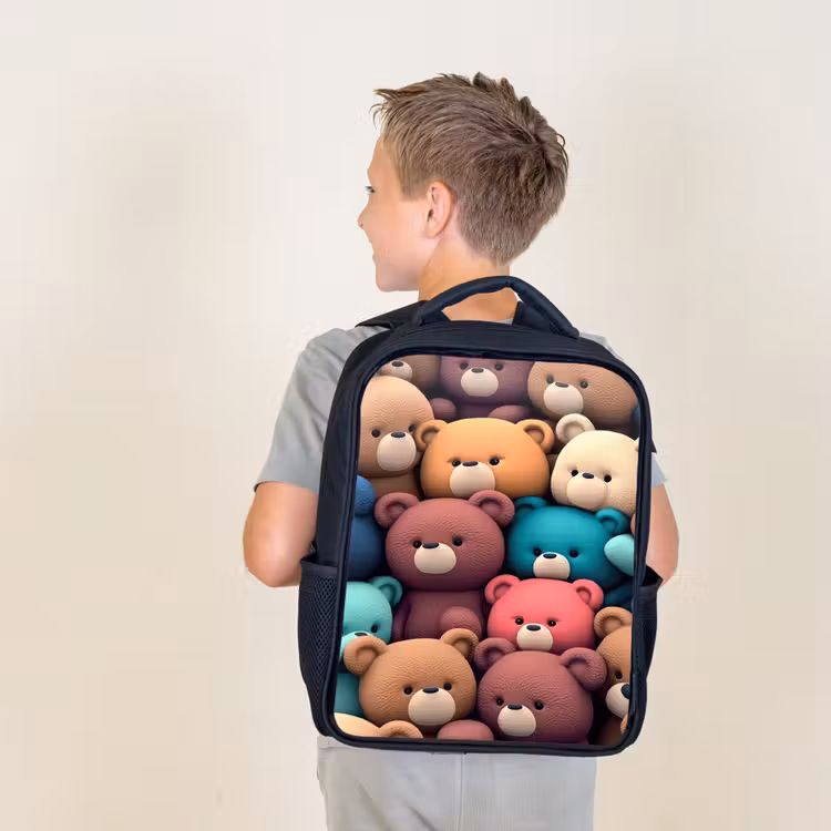 Kids backpack - Black - Bears Bonanza — 2