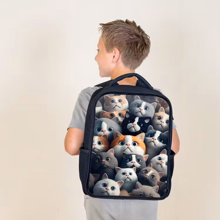 Kids backpack - Black - Cuddly Snouts — 2