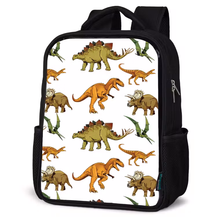 Kids backpack - Black - Dinosaur - Drawing - Kids - Kids - Kids. — 4