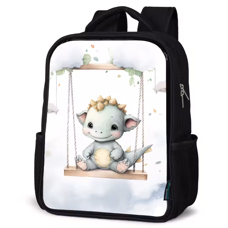 Kids backpack - Black - Dragon - Baby animal - Children — 4