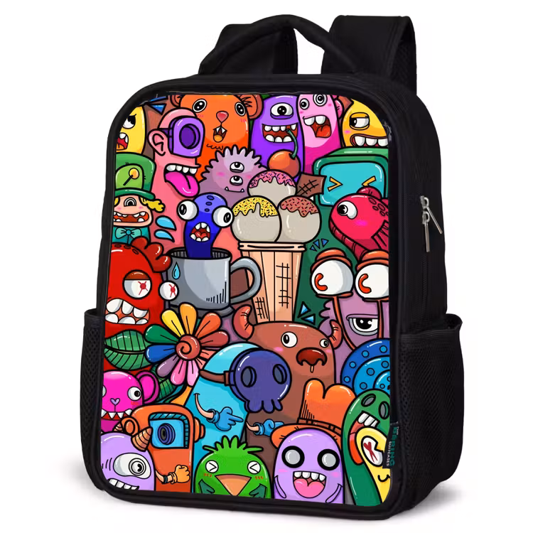 Kids backpack - Black - Monster Friends Fest — 4