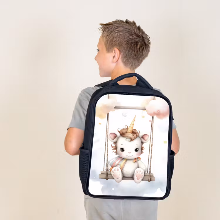 Kids backpack - Black - Unicorn - Animal - Children - Unicorn — 2