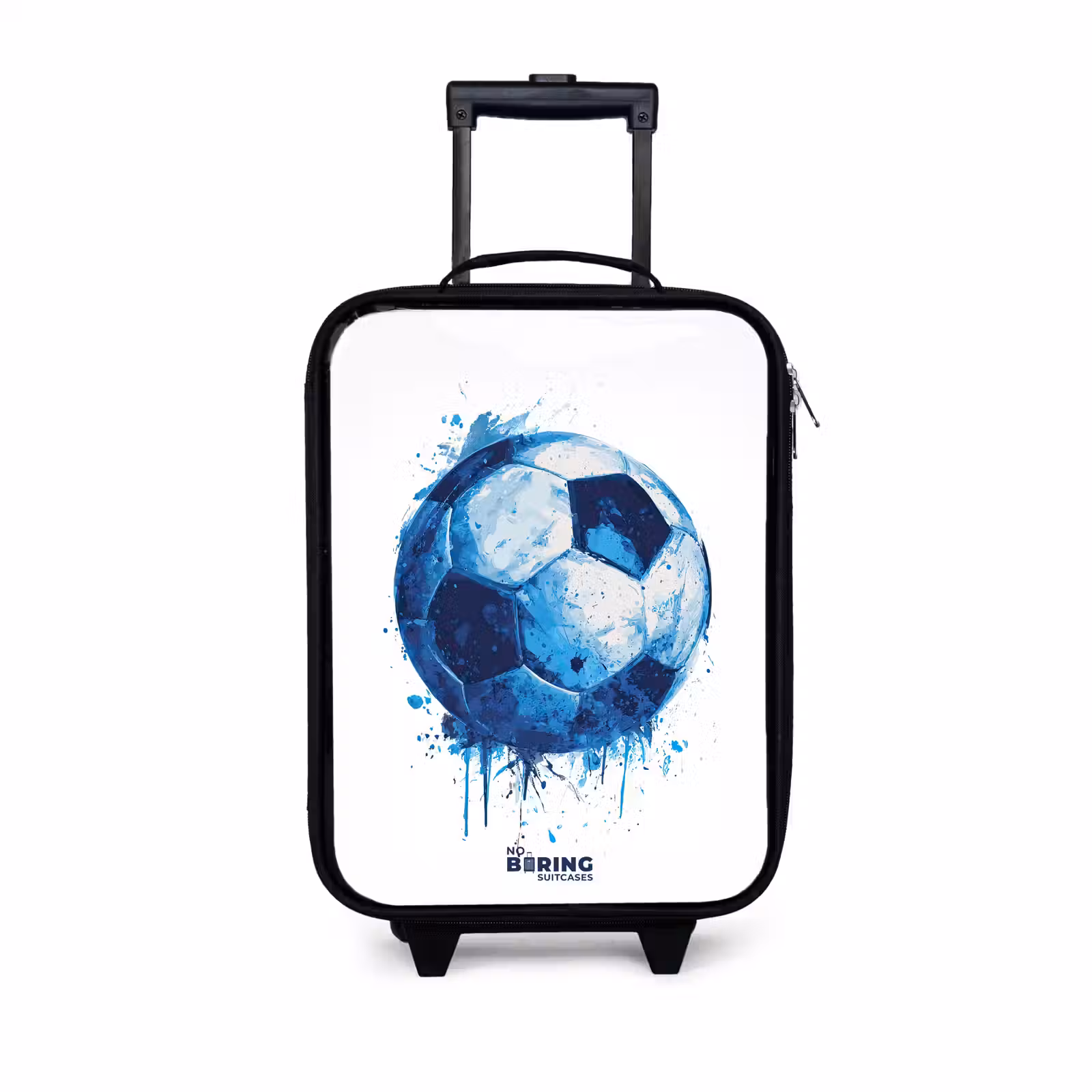 Children's suitcase - Soccer - Ink splashes - Blue - Ball — 1