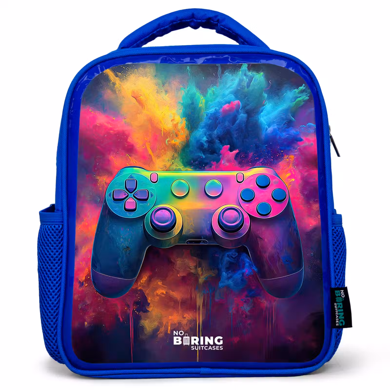 Kids backpack - Blue - Game - Controller - Colorful - Explosion — 1
