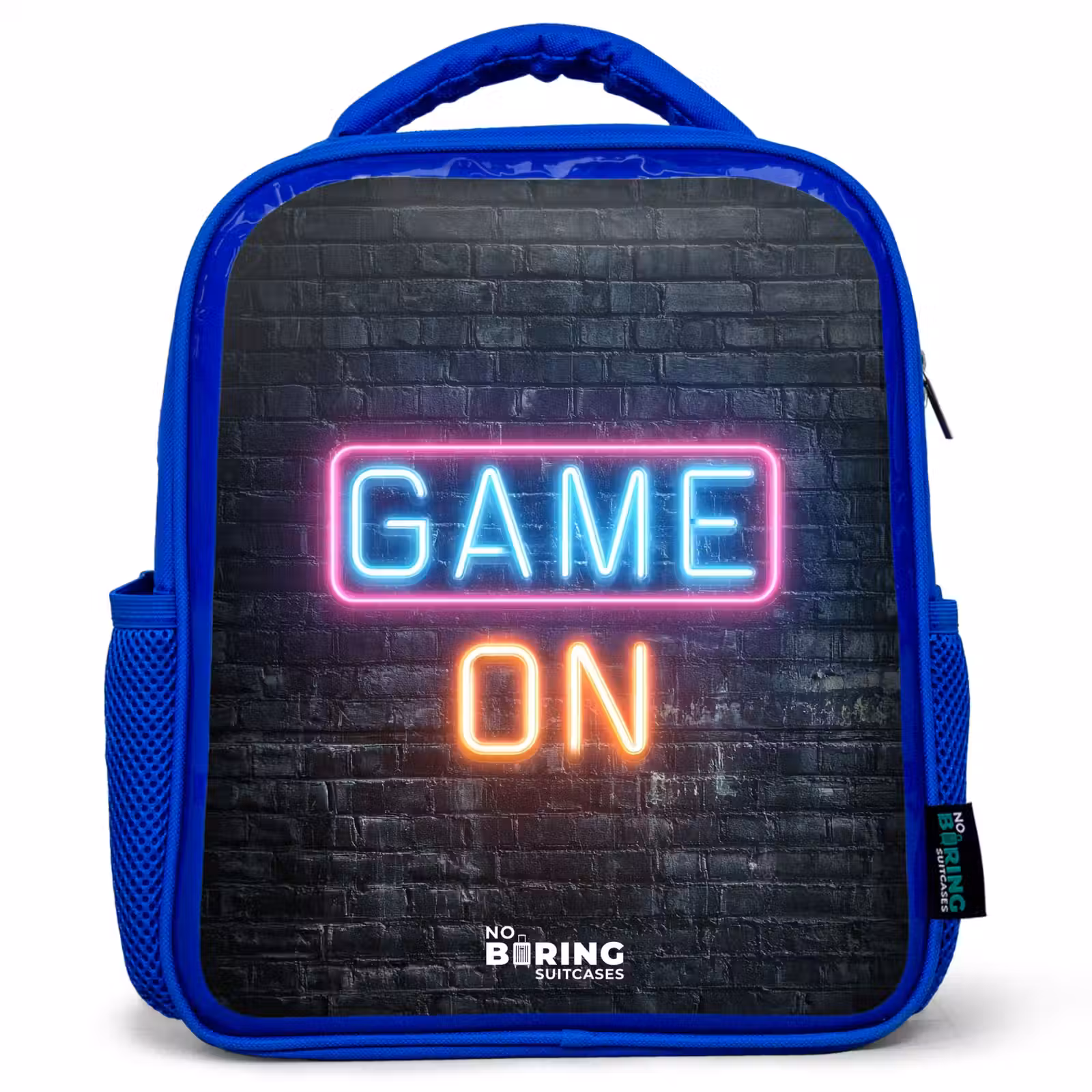 Kids backpack - Blue - Game - Letters - Neon — 1