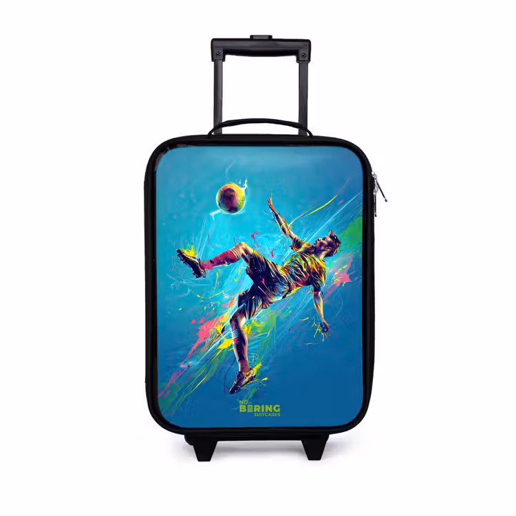 Children's suitcase - Neon - Football - Kick - Colorful — 1