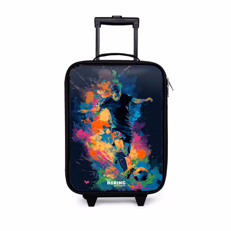 Children's suitcase - Neon - Footballer - Colorful — 1
