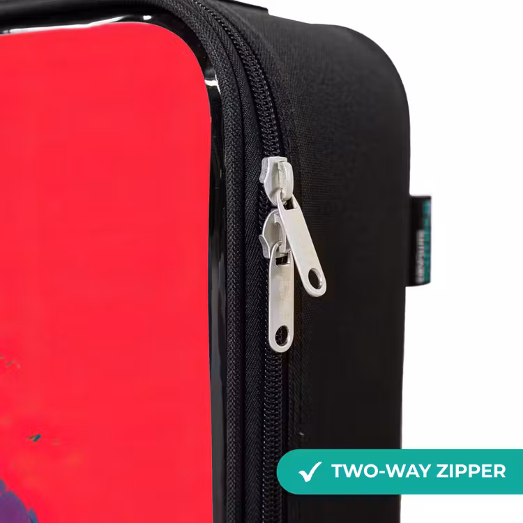 Children's suitcase - Soccer - Paint - Blue - Red — 5