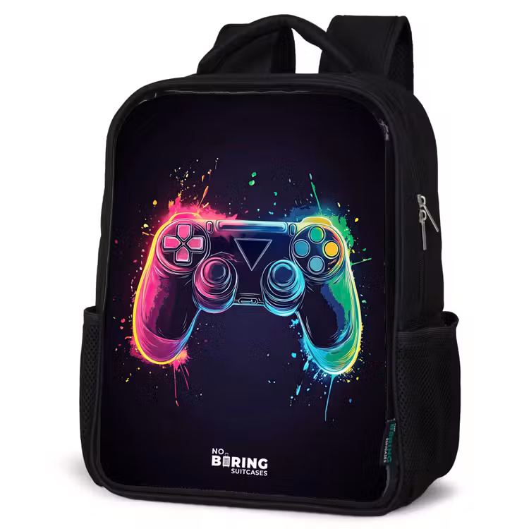 Kids backpack - Black - Game - Controller - Colorful — 4