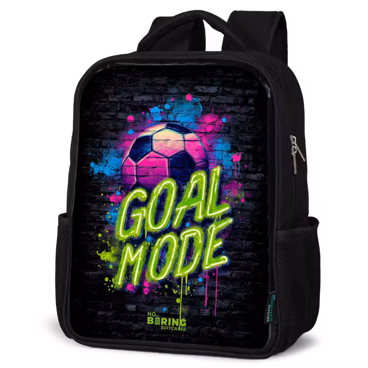 Kids backpack - Black - Neon - Graffiti - Football - Colorful — 4