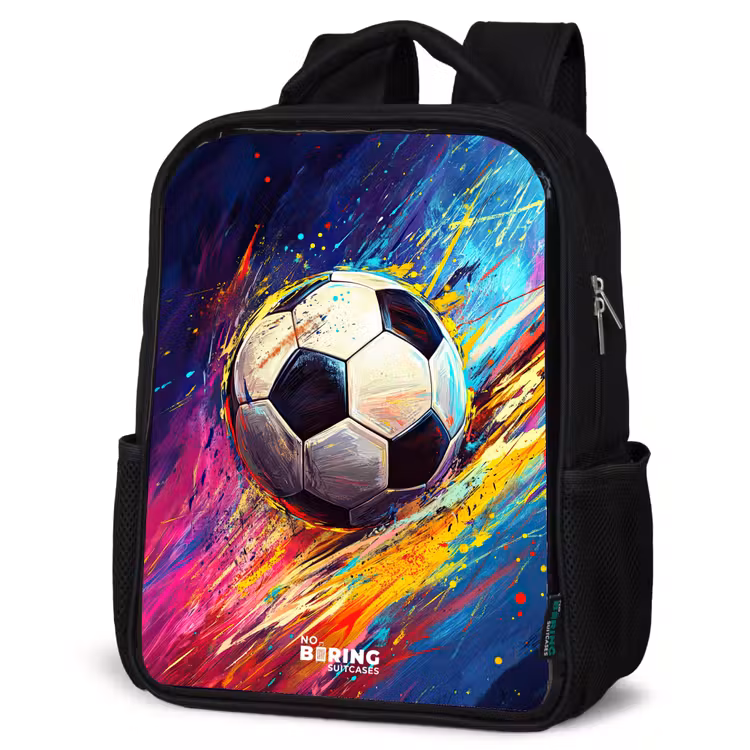 Kids backpack - Black - Neon - Soccer - Colorful — 4