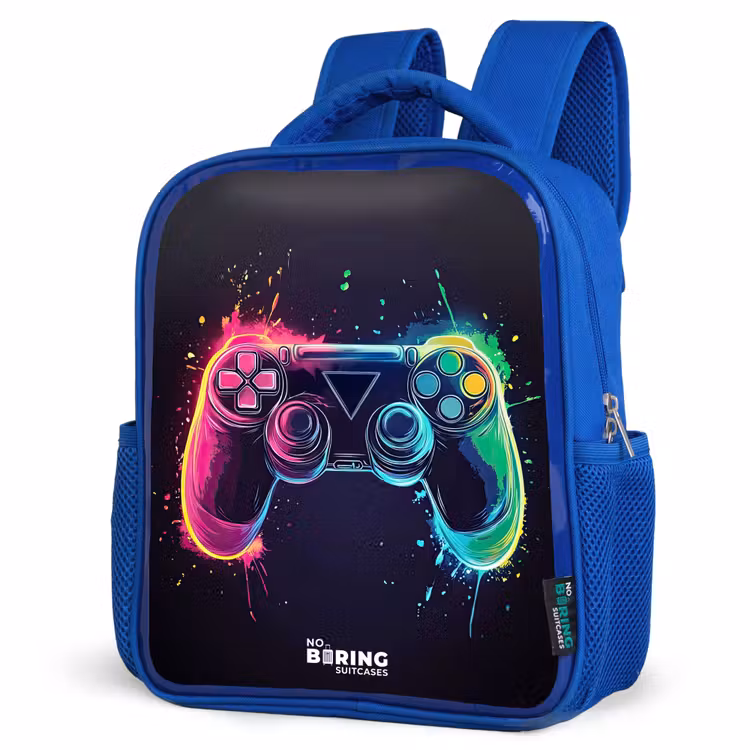 Kids backpack - Blue - Game - Controller - Colorful — 3