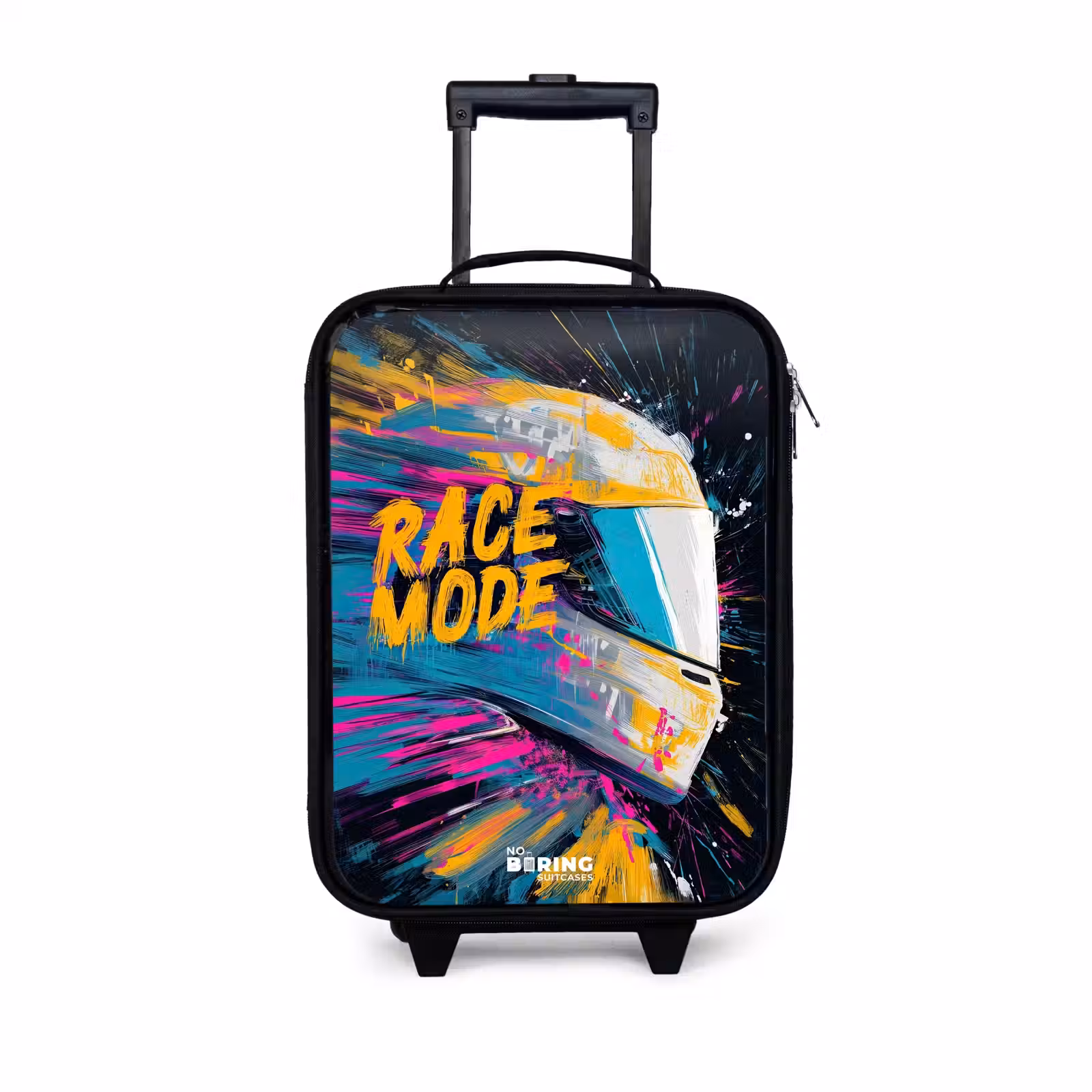 Children's suitcase - Racing helmet - Paint splashes - Brush strokes - Racing fashion — 1